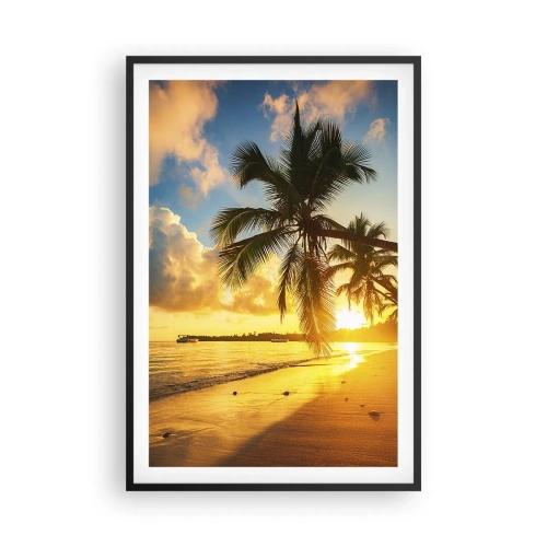 Poster in een zwarte lijst - Caribische droom - 61x91 cm