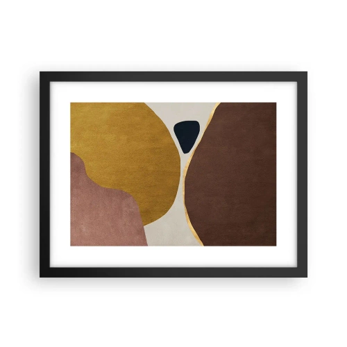 Poster in een zwarte lijst - Abstractie – een plek in de ruimte - 40x30 cm