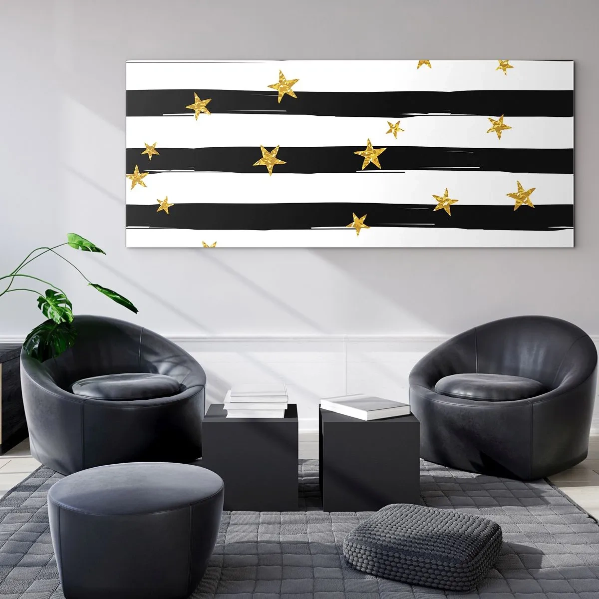 Schilderen op glas - We zijn allemaal geboren onder een gelukkige ster - 140x50 cm