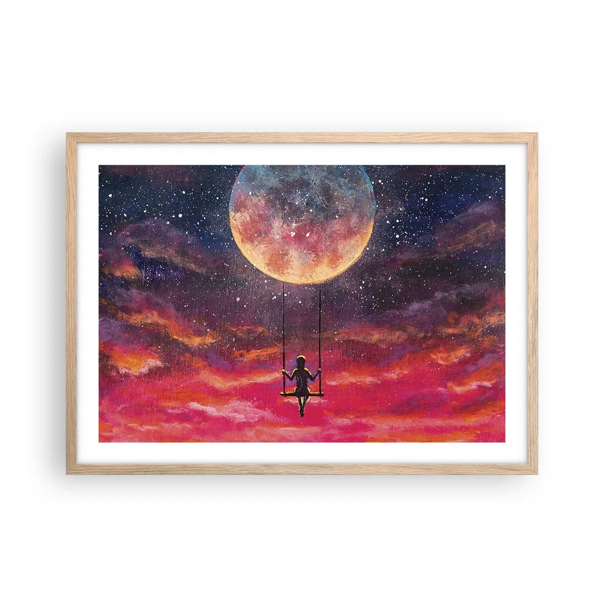 Een poster in een licht eiken lijst - Droom - 70x50 cm