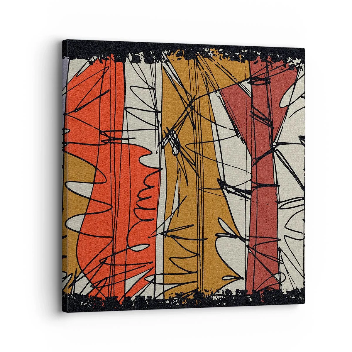 Schilderen op canvas - Spontane compositie - 30x30 cm