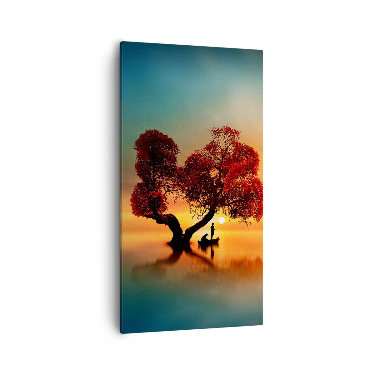 Schilderen op canvas - Afstanders en de stilte van de wereldlozen - 55x100 cm