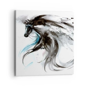 Schilderen op canvas - Galop van de Zwarte Prins  - 70x70 cm