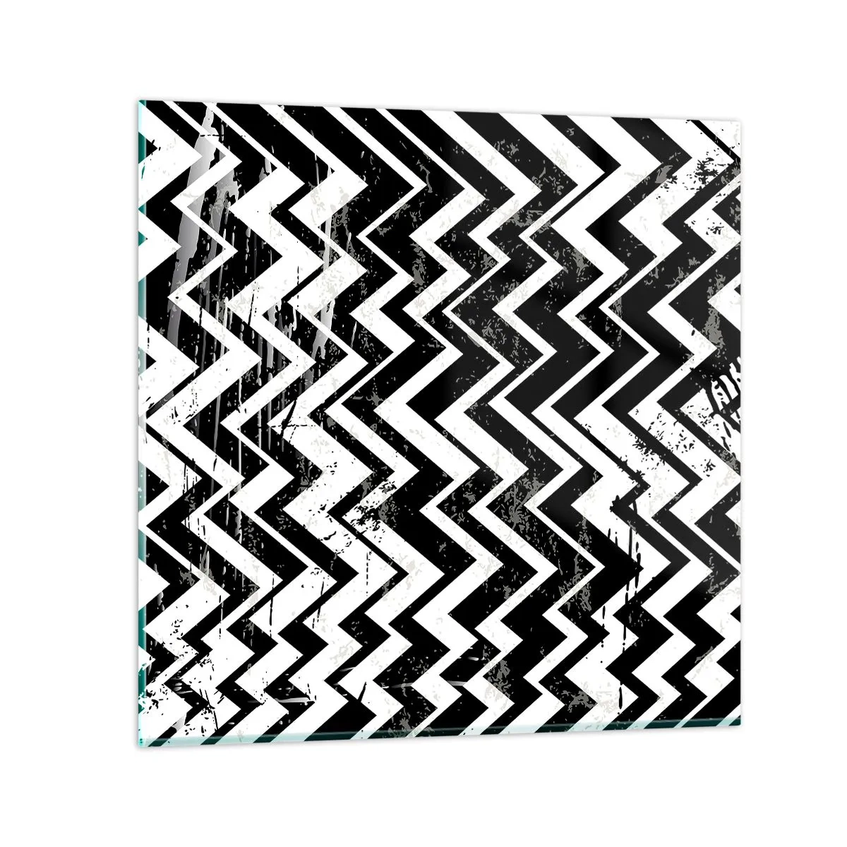 Schilderen op glas - Zyg-wit, zag-zwart - 60x60 cm