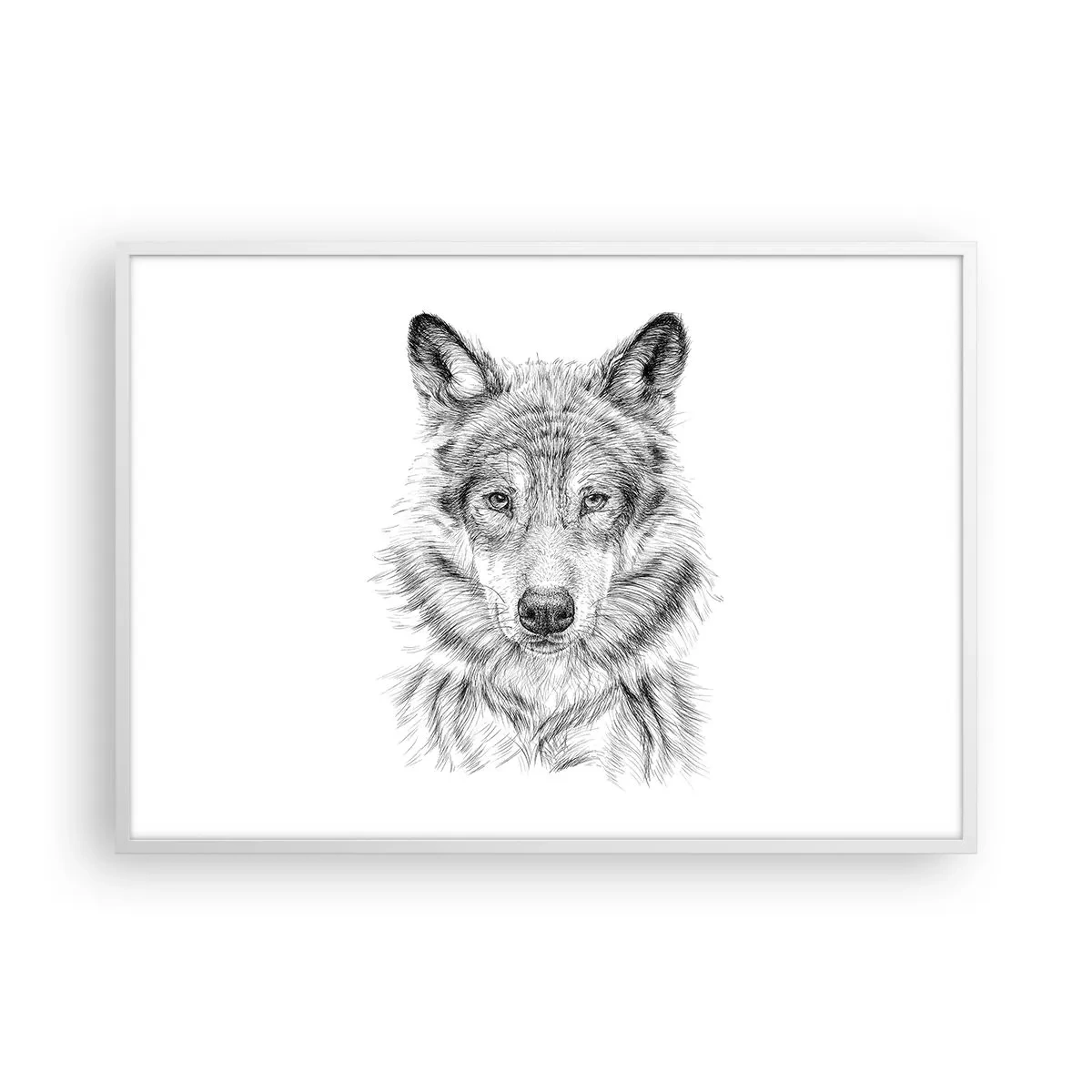 Poster in een witte lijst - Een geboren leider - 100x70 cm