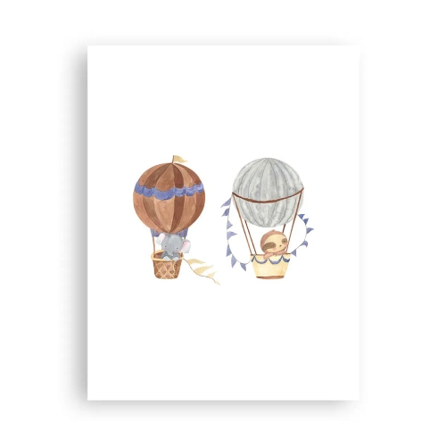 Poster - Vrienden onderweg - 30x40 cm