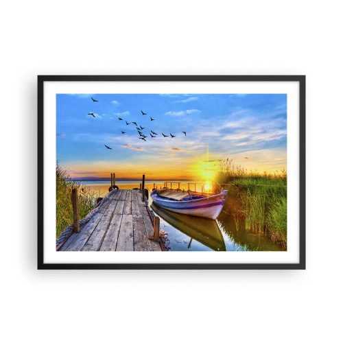 Poster in een zwarte lijst - Ik zie je morgen - 70x50 cm