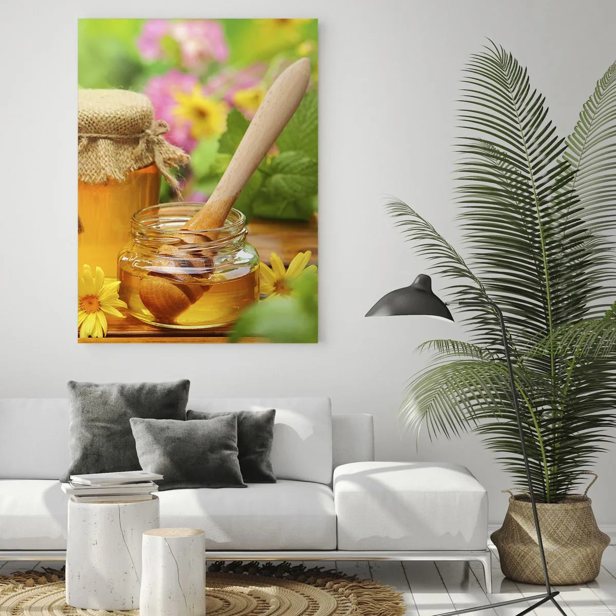 Schilderen op glas - Zoet en bloemig - 70x100 cm