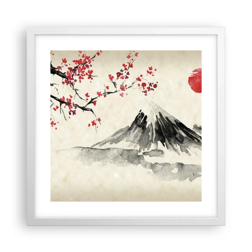 Poster in een witte lijst - Houd van Japan - 40x40 cm