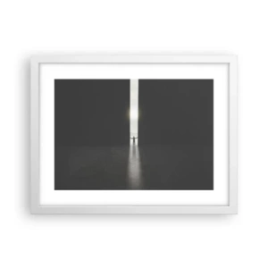 Poster in een witte lijst - Een stap naar een mooie toekomst - 40x30 cm