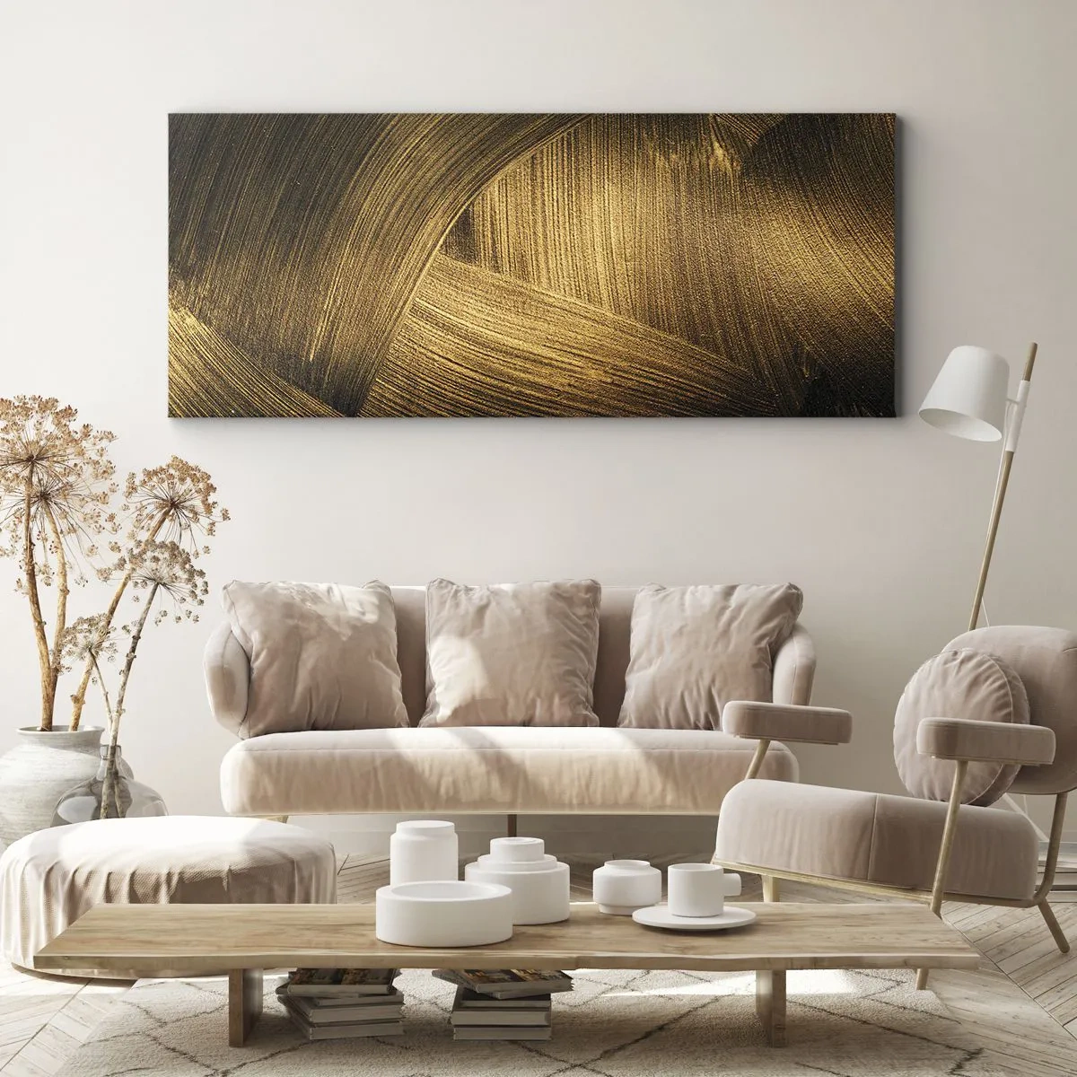 Schilderen op canvas - In een gouden doolhof - 140x50 cm