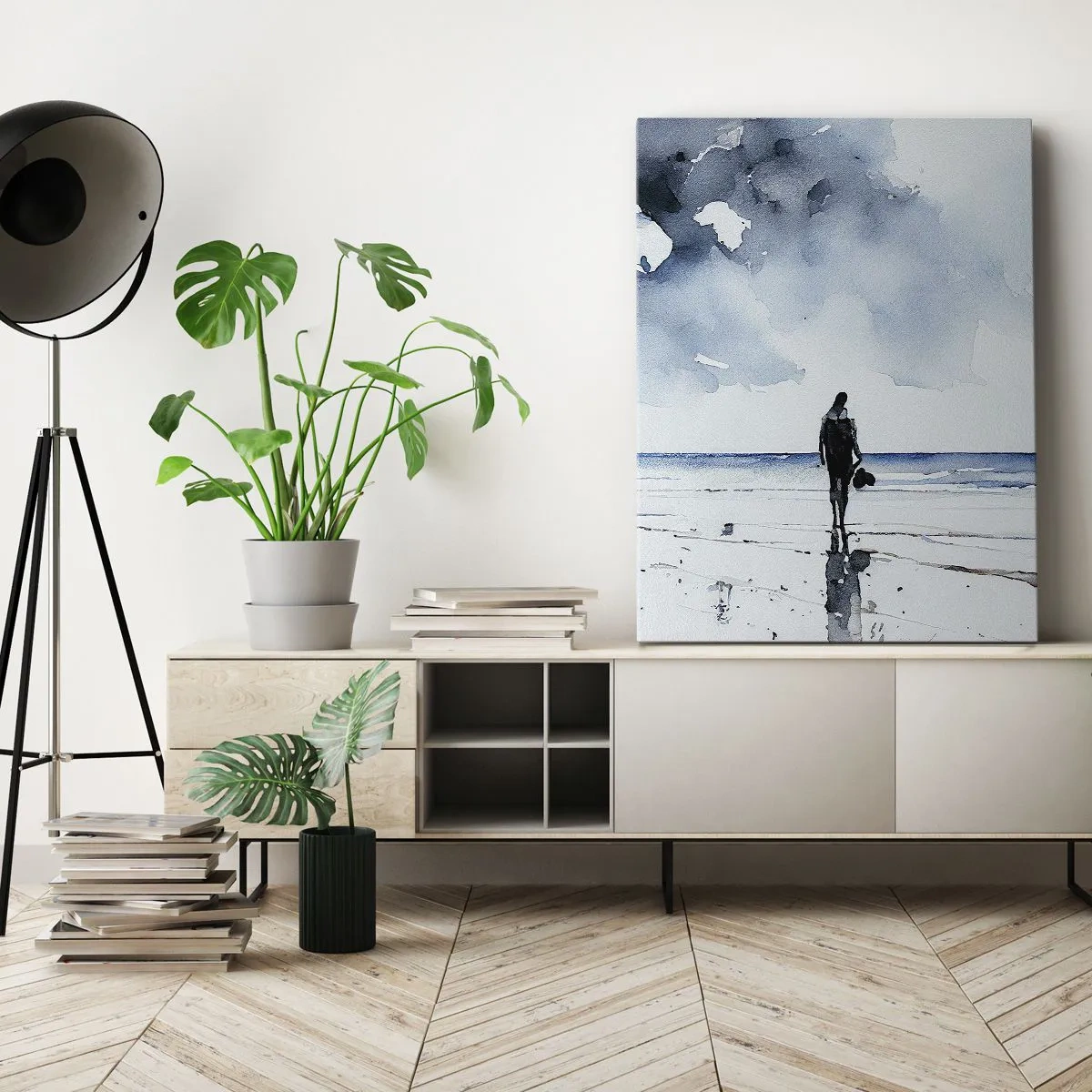 Schilderen op canvas - Gesprek met de zee - 65x120 cm