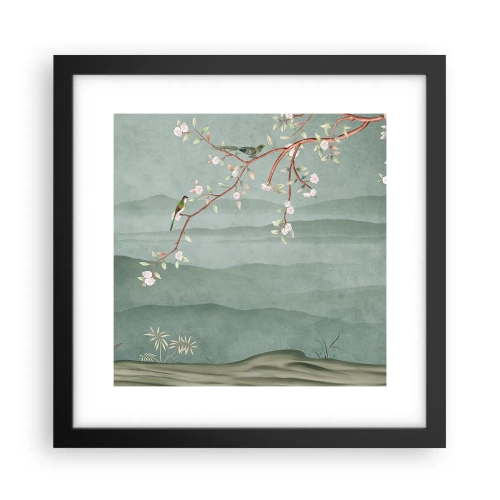 Poster in een zwarte lijst - Lente, oh jij bent het - 30x30 cm