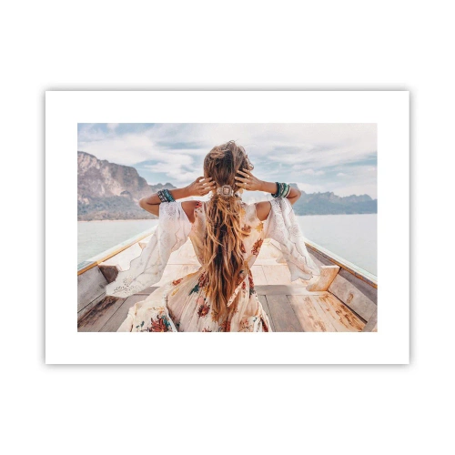 Poster - Op weg naar geluk - 40x30 cm