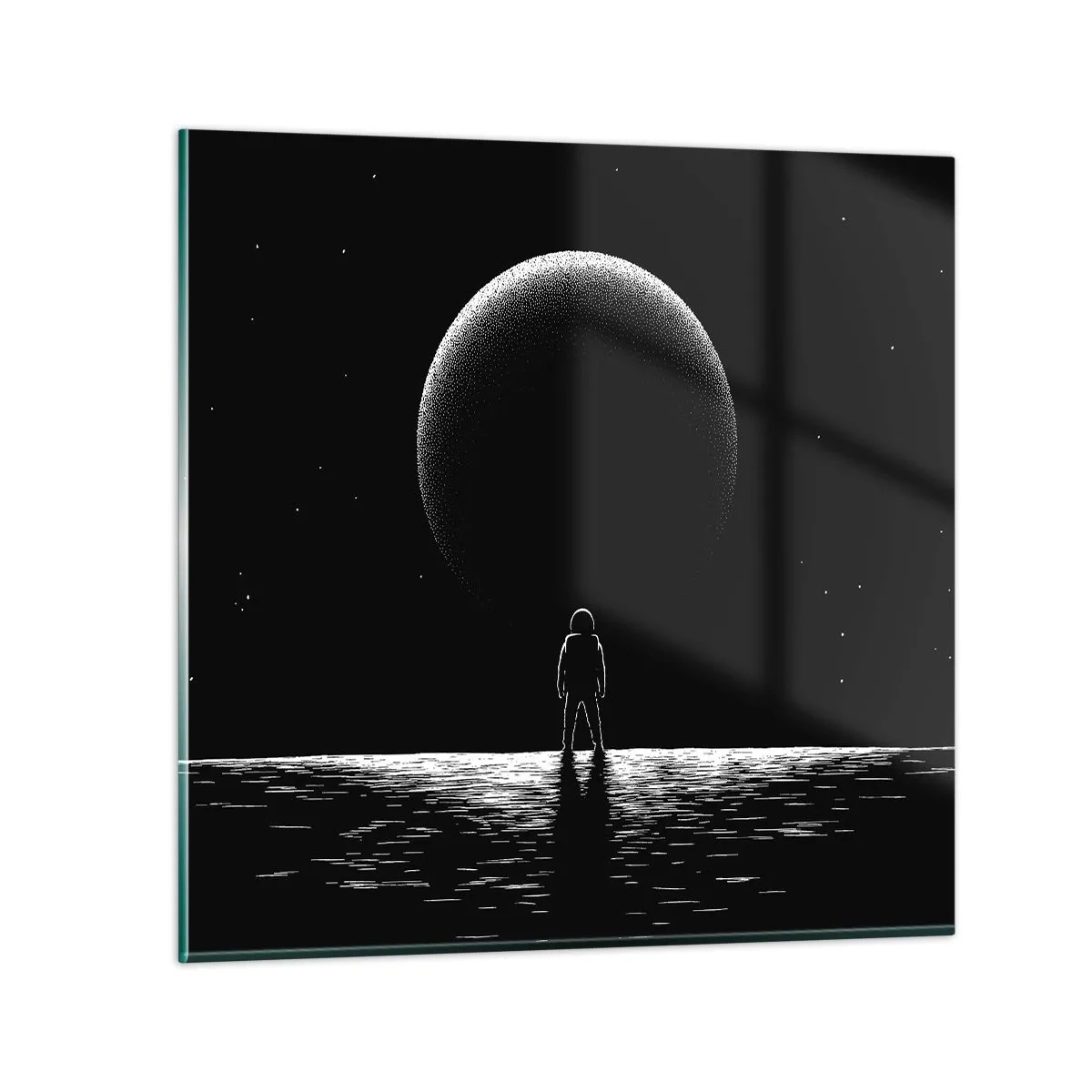 Schilderen op glas - Oog in oog - 70x70 cm