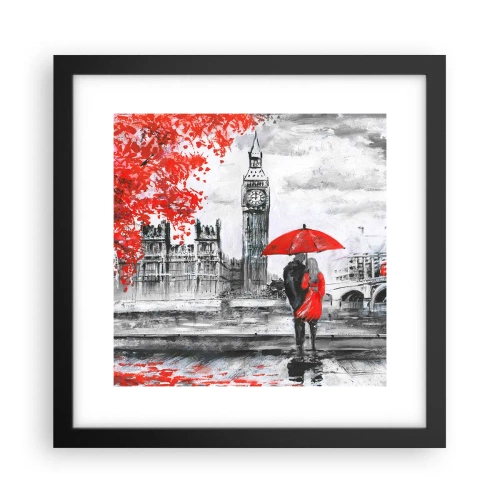 Poster in een zwarte lijst - Verliefd op Londen - 30x30 cm