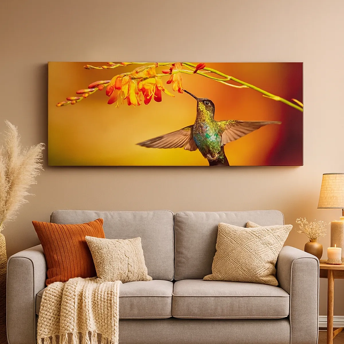 Schilderen op canvas - Een boodschapper van licht volgens de Maya - 30x30 cm