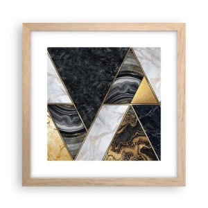 Een poster in een licht eiken lijst - Steen bij steen - 30x30 cm