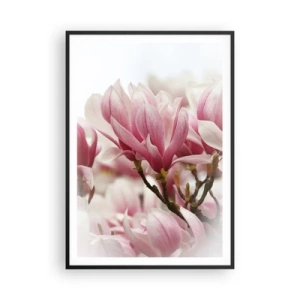 Poster in een zwarte lijst - Lente bloemen - 70x100 cm