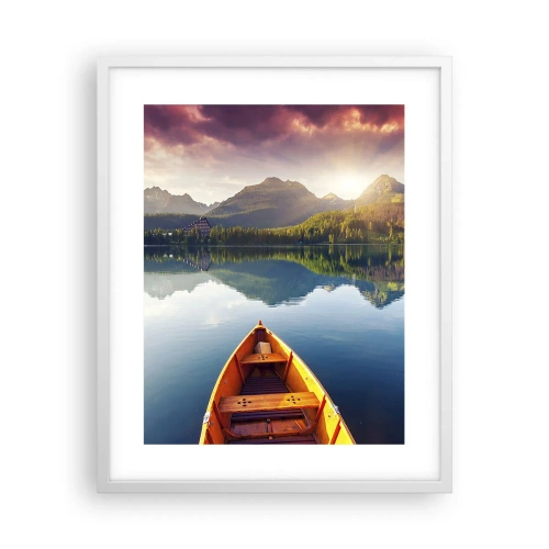 Poster in een witte lijst - Niets tegen de natuur - 40x50 cm