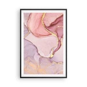 Poster in een zwarte lijst - Een streling van kleuren - 61x91 cm