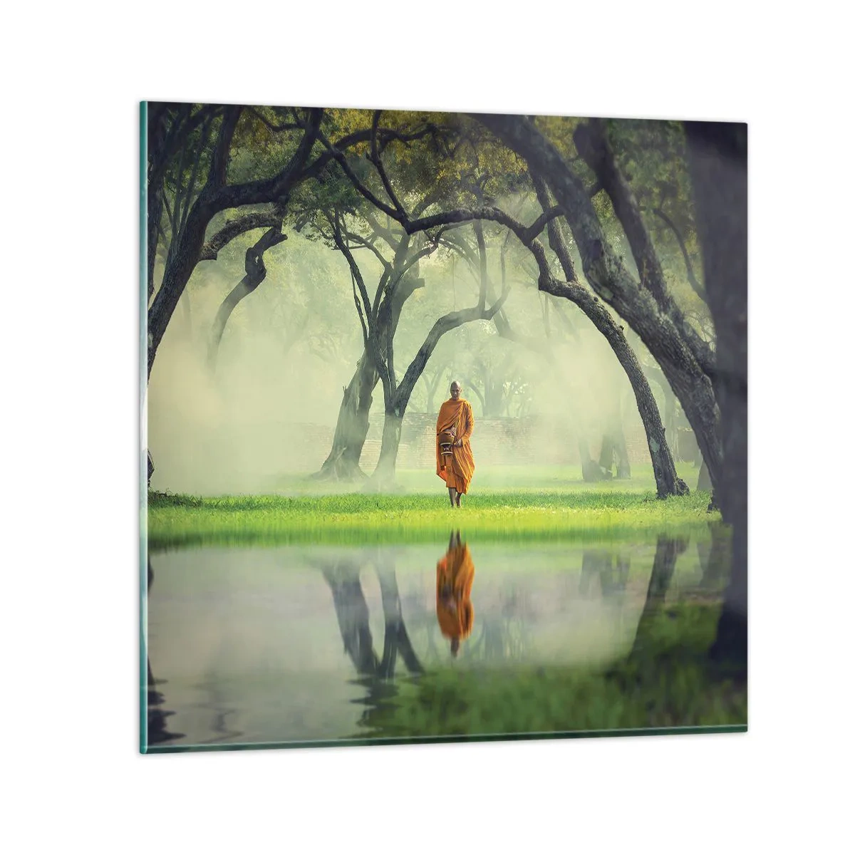 Schilderen op glas - Op weg naar verlichting - 70x70 cm