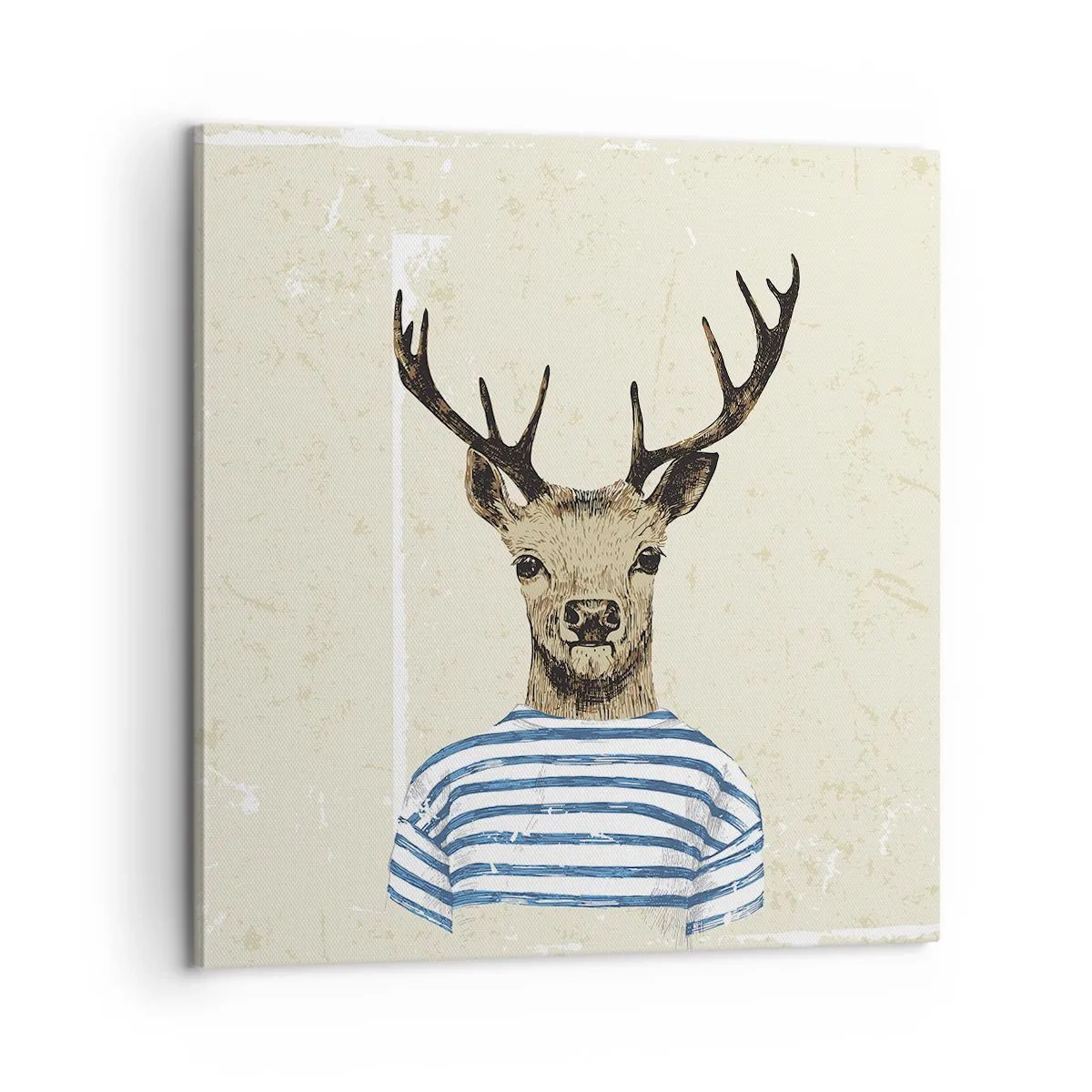 Schilderen op canvas - Omdat ik van gestreepte t-shirts hou! - 60x60 cm