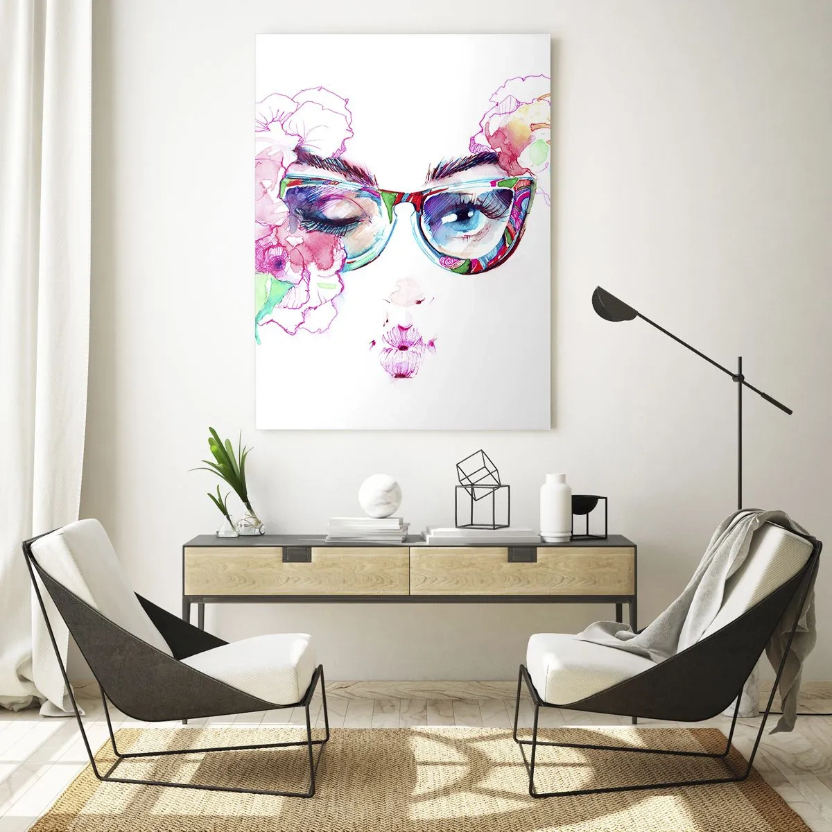 Schilderen op glas - Een verleidelijke belofte - 50x70 cm