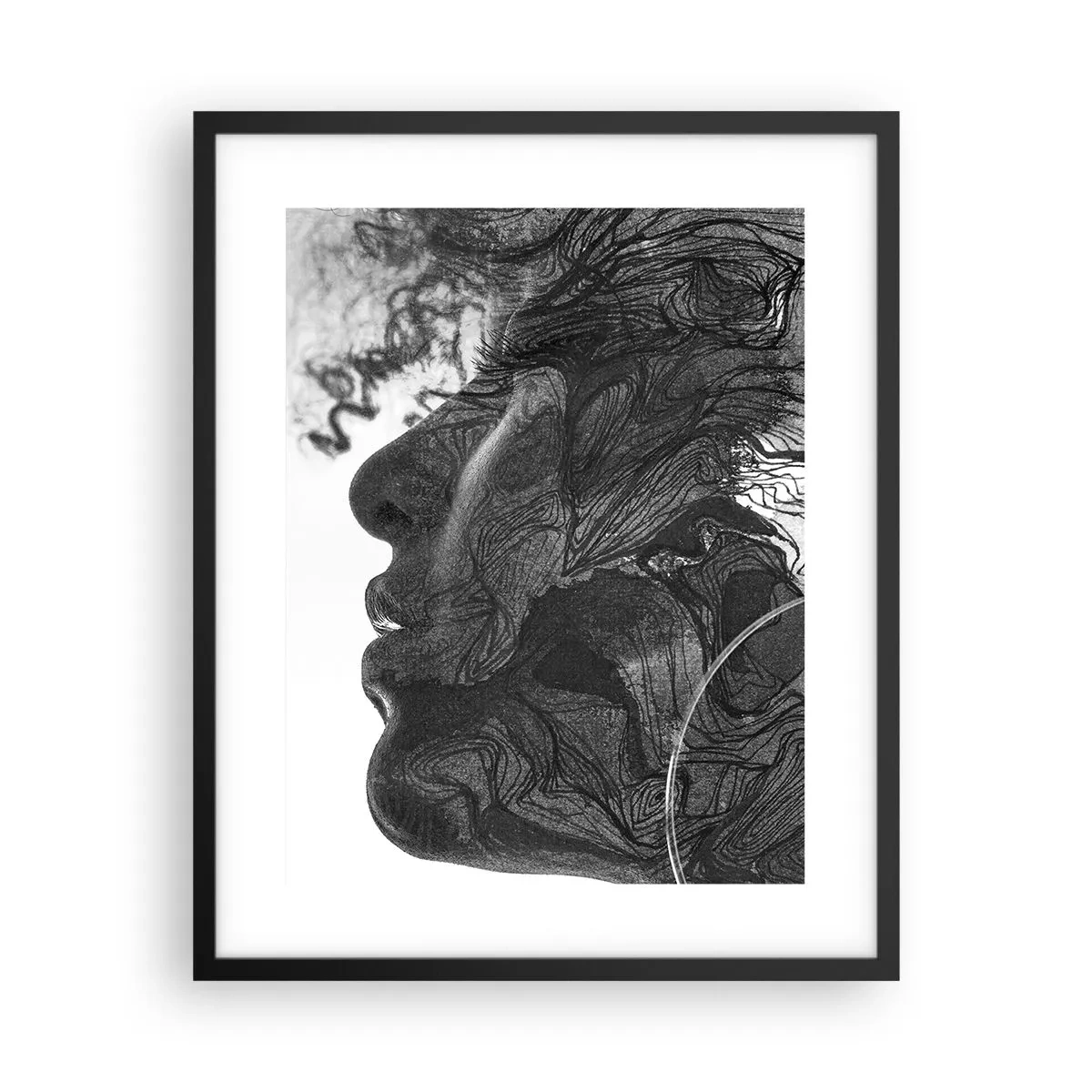 Poster in een zwarte lijst - Verstrikt in dromen - 40x50 cm