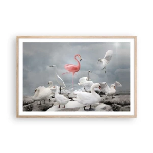 Een poster in een licht eiken lijst - Hoe ben ik hier terecht gekomen? - 91x61 cm