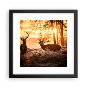 Poster in een zwarte lijst - De droom van een jager - 30x30 cm