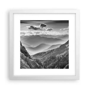 Poster in een witte lijst - Tot aan de horizon - 30x30 cm