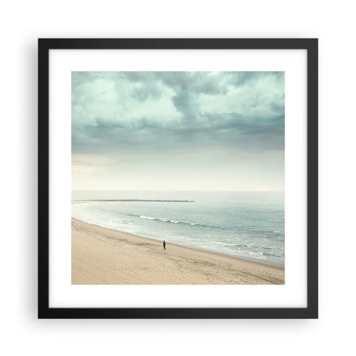 Poster in een zwarte lijst - op zoek naar vrede - 40x40 cm