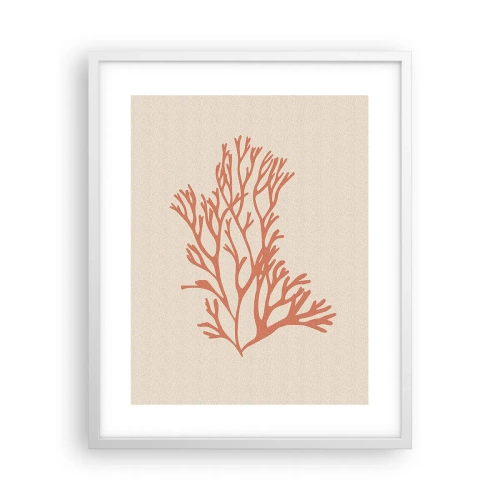 Poster in een witte lijst - Koraal filigraan - 40x50 cm