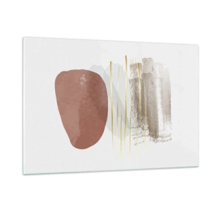 Schilderen op glas - Abstracte zuilengalerij - 120x80 cm