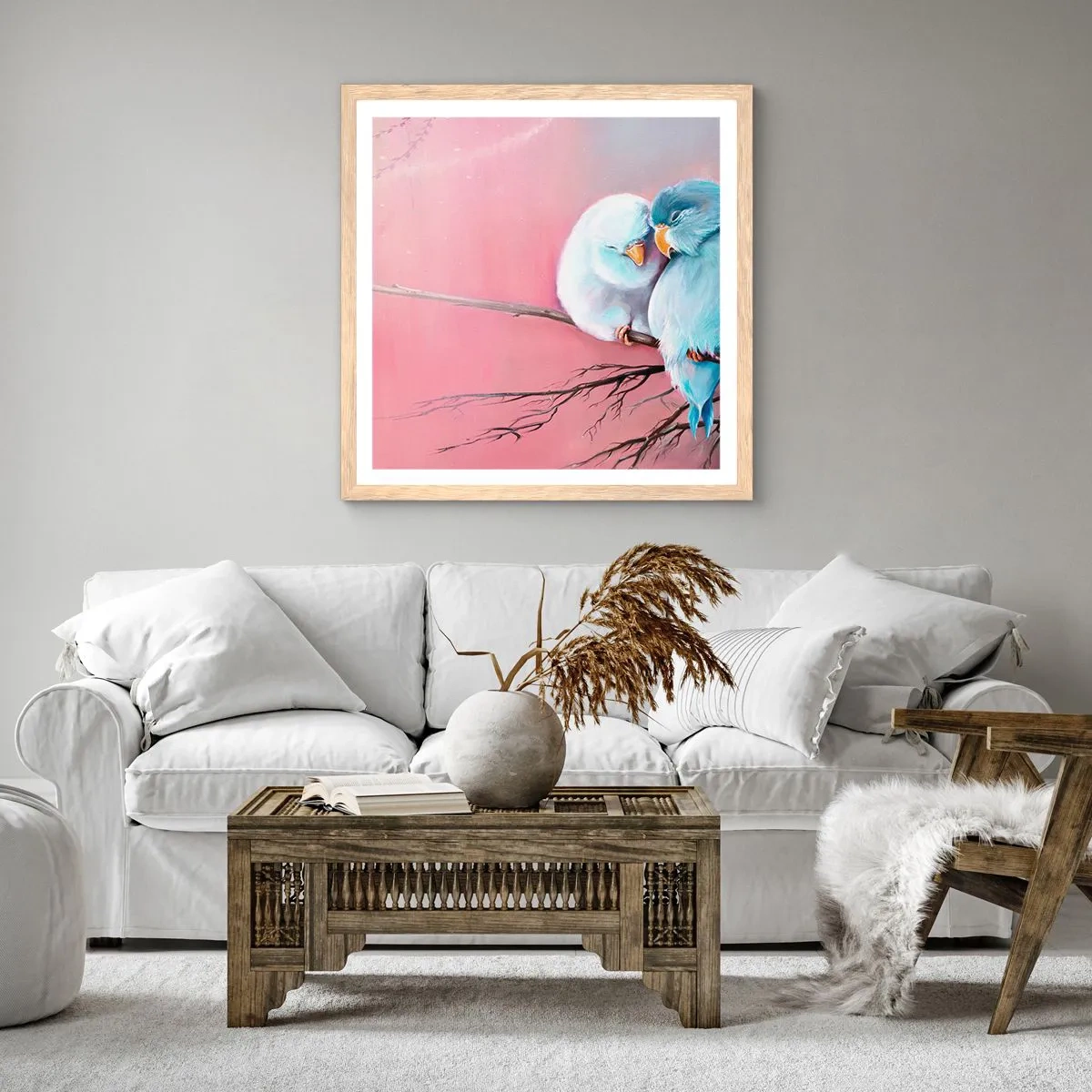 Een poster in een licht eiken lijst - Wat kan ik hier toevoegen? ... - 40x40 cm