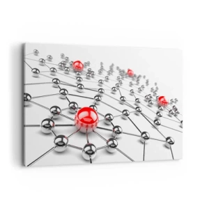 Schilderen op canvas - Zilverachtig web - 120x80 cm