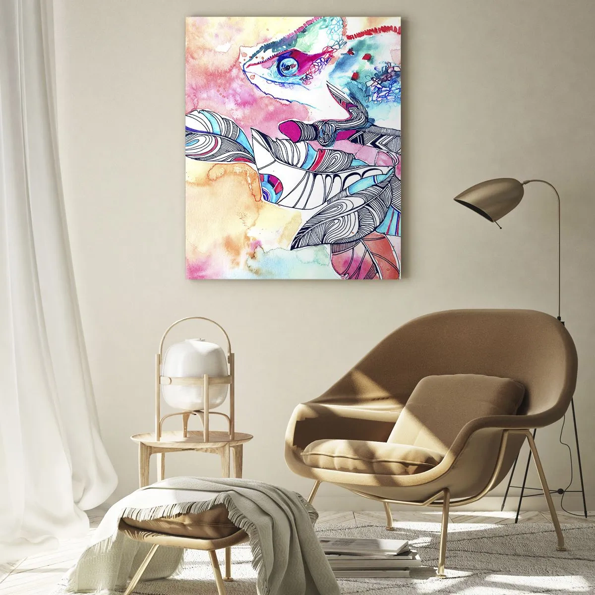 Schilderen op glas - Zo kleurrijk als onze wereld - 70x100 cm