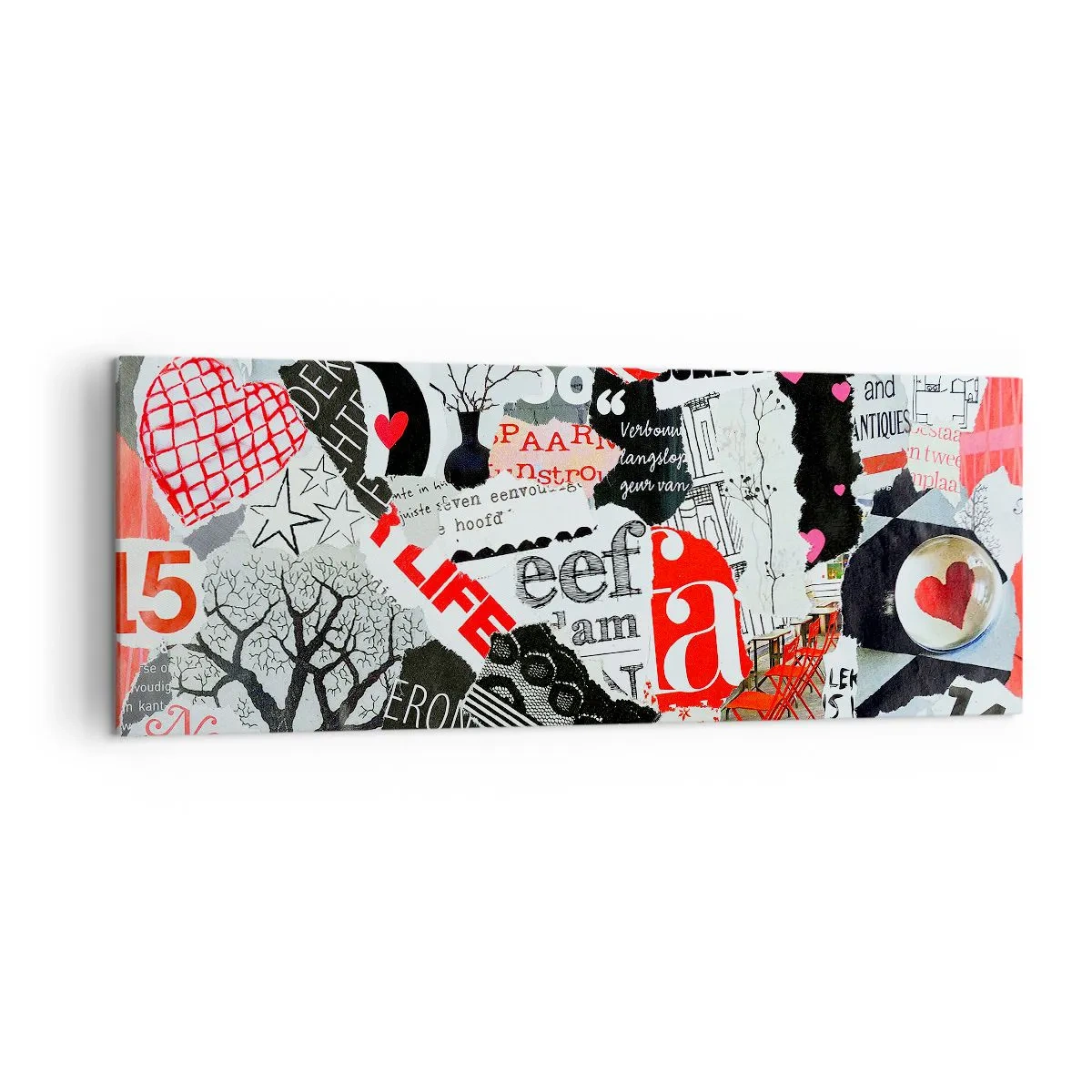 Schilderen op canvas - Hipster-collage - 140x50 cm