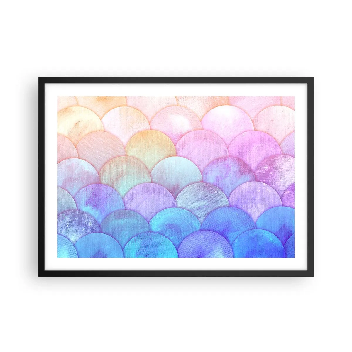 Poster in een zwarte lijst - Parel schaal - 70x50 cm