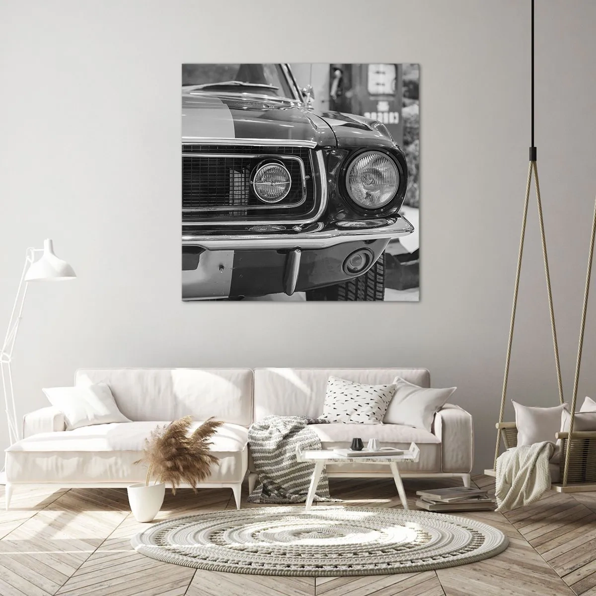 Schilderen op canvas - Hard rijden - 60x60 cm