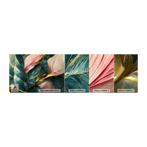Fotobehang Monster Zelfklevend Deluxe Sticker - Natuurlijke elegantie en stijl - Art-deco, Bloemen, Elegantie - 100x30 cm