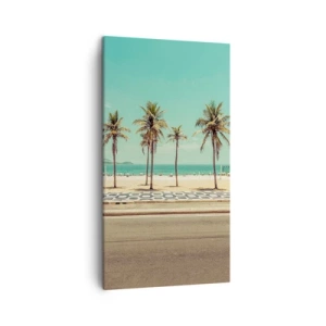 Schilderen op canvas - Op wacht op het strand - 45x80 cm