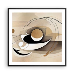 Poster in een zwarte lijst - Compositie: de essentie van de dingen - 60x60 cm