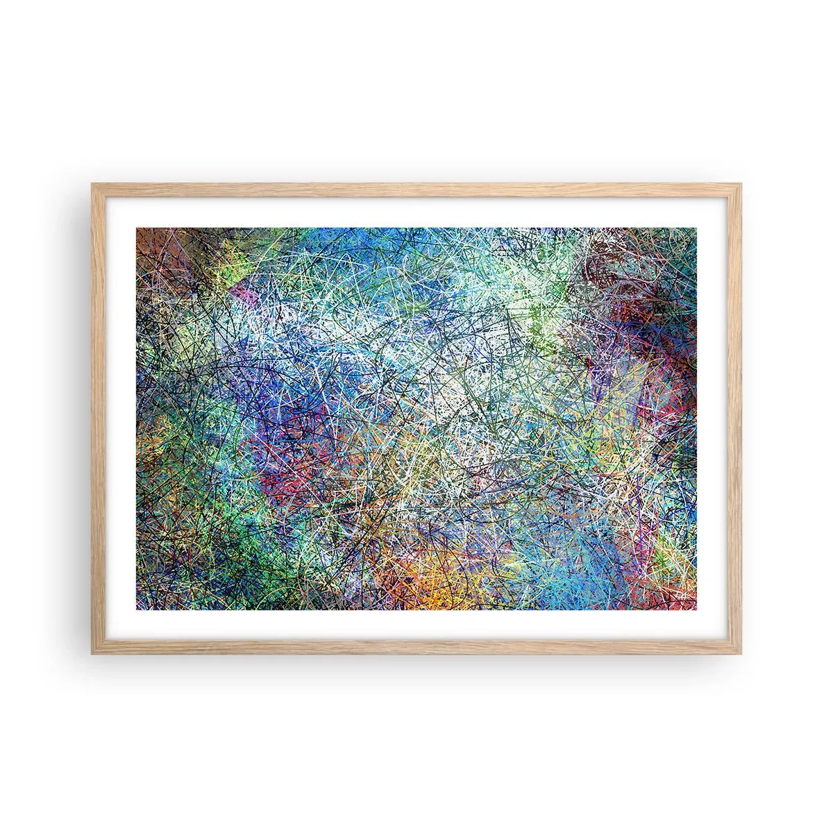 Een poster in een licht eiken lijst - Het is niet zo eenvoudig - 70x50 cm