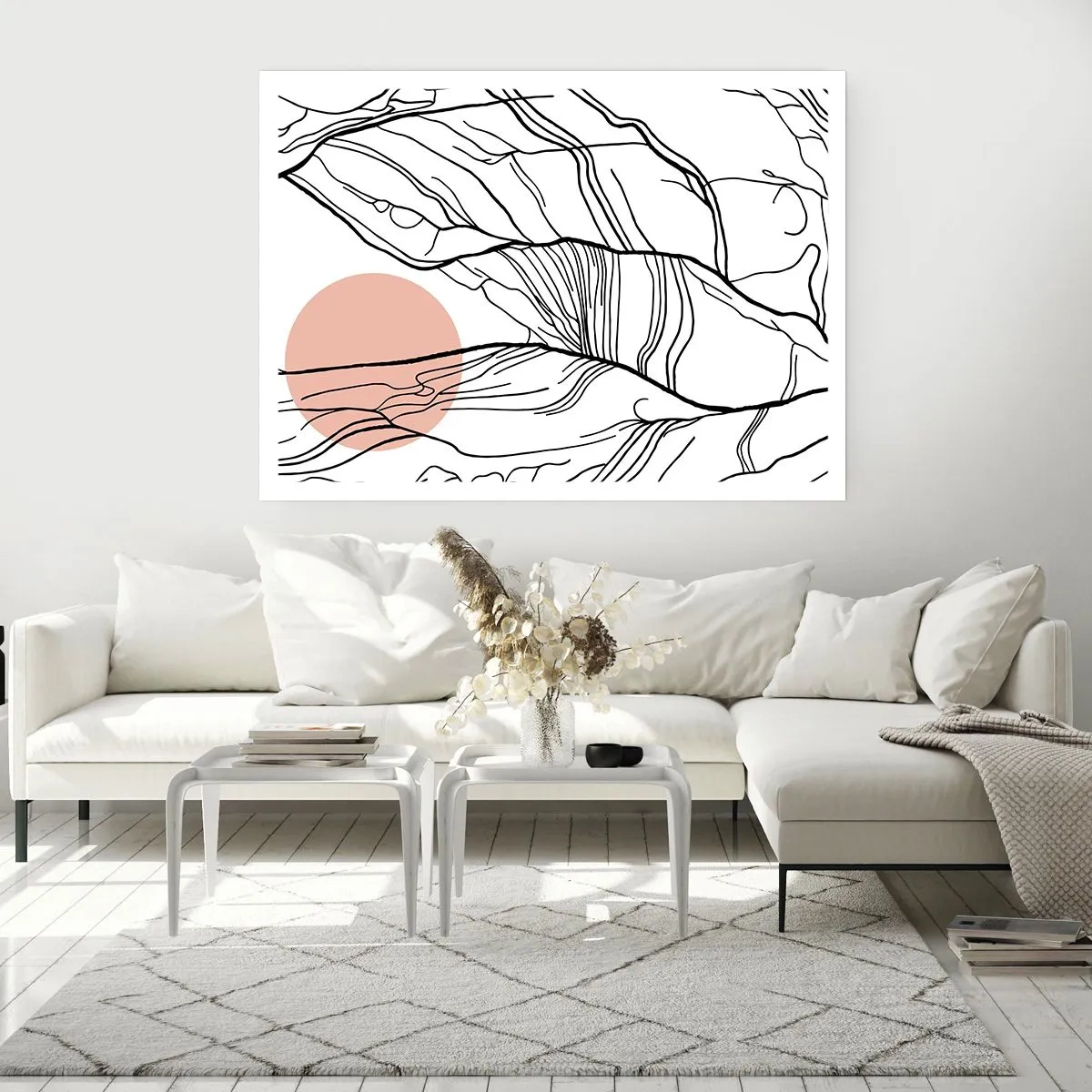 Poster - In een web van twijgen - 91x61 cm