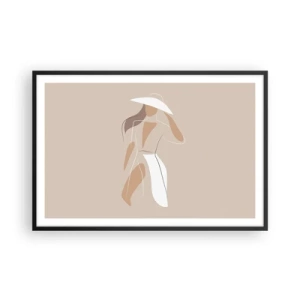 Poster in een zwarte lijst - Mode is leuk - 91x61 cm