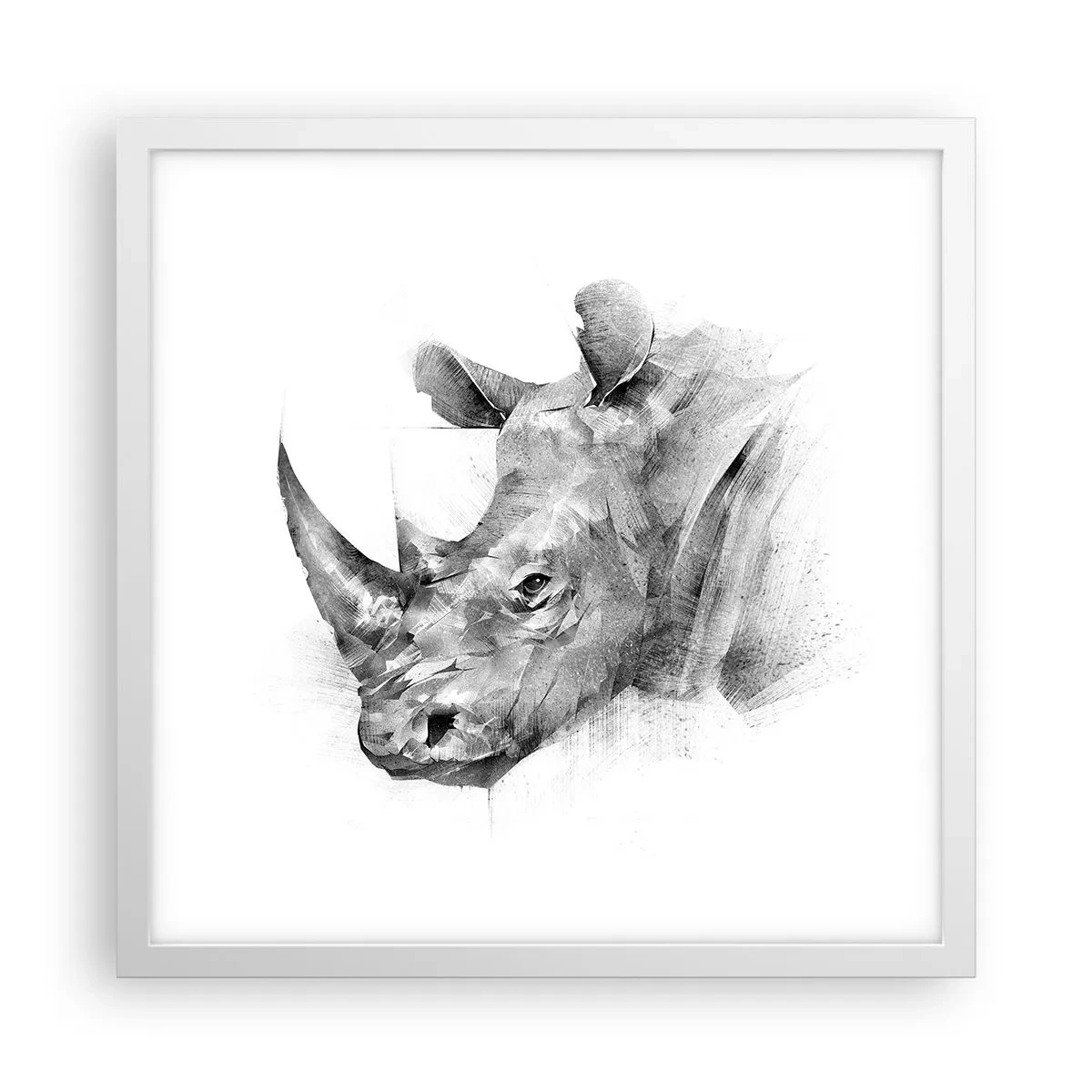 Poster in een witte lijst - Afrikaans portret - 40x40 cm