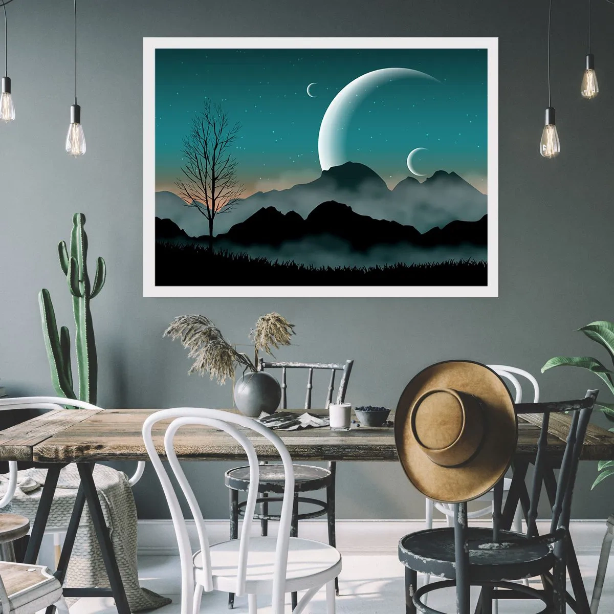 Poster - Carneval in Sterrennacht  - 40x30 cm