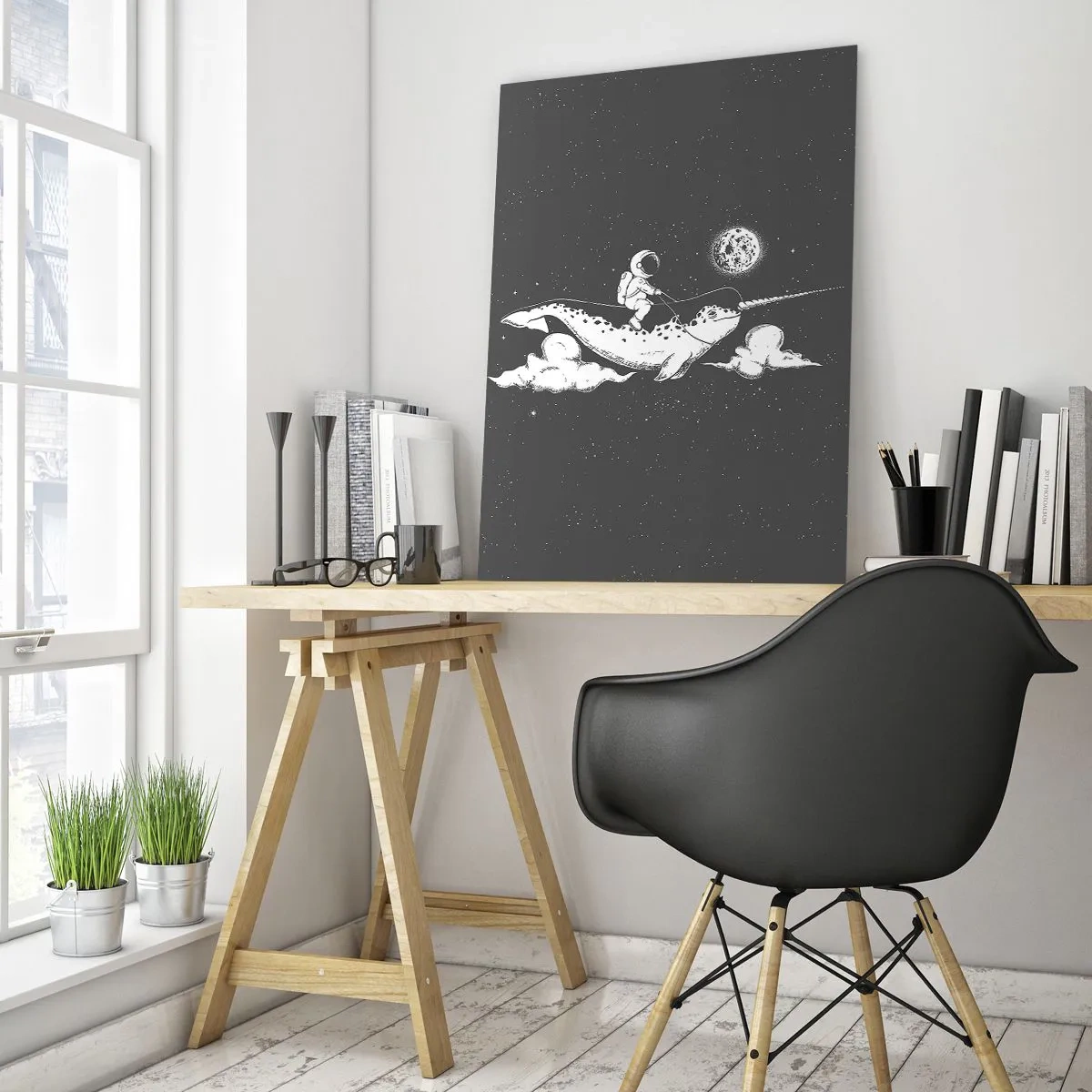 Schilderen op glas - Ruimte Ruiter - 50x70 cm